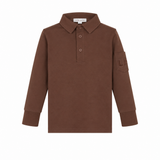 Parni Brown Pocket Sleeve Polo