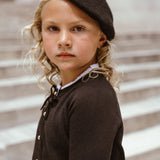 Coco Blanc Black Cardigan With Ribbon