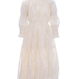 Pernille Ivory Embroidered Flowers Dominique Dress