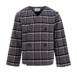 Pernille Grey Plaid Wool Adrien Blazer