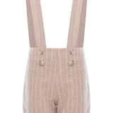 Pernille Beige Wool Marcus Suspender Shorts