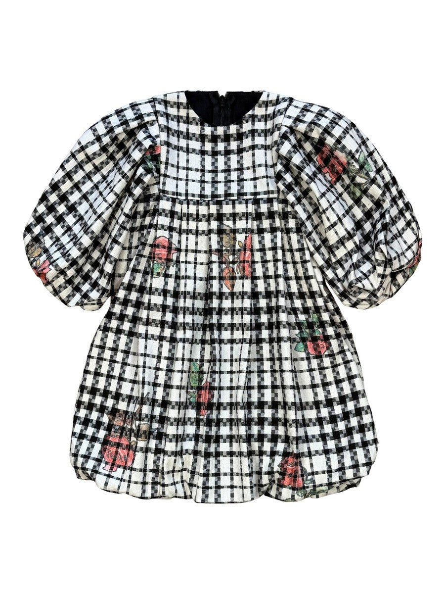 Alitsa White/Black Plaid Dress
