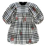 Alitsa White/Black Plaid Dress