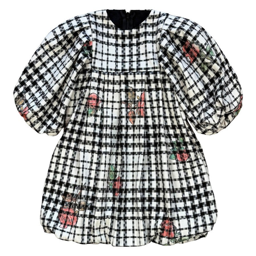 Alitsa White/Black Plaid Dress