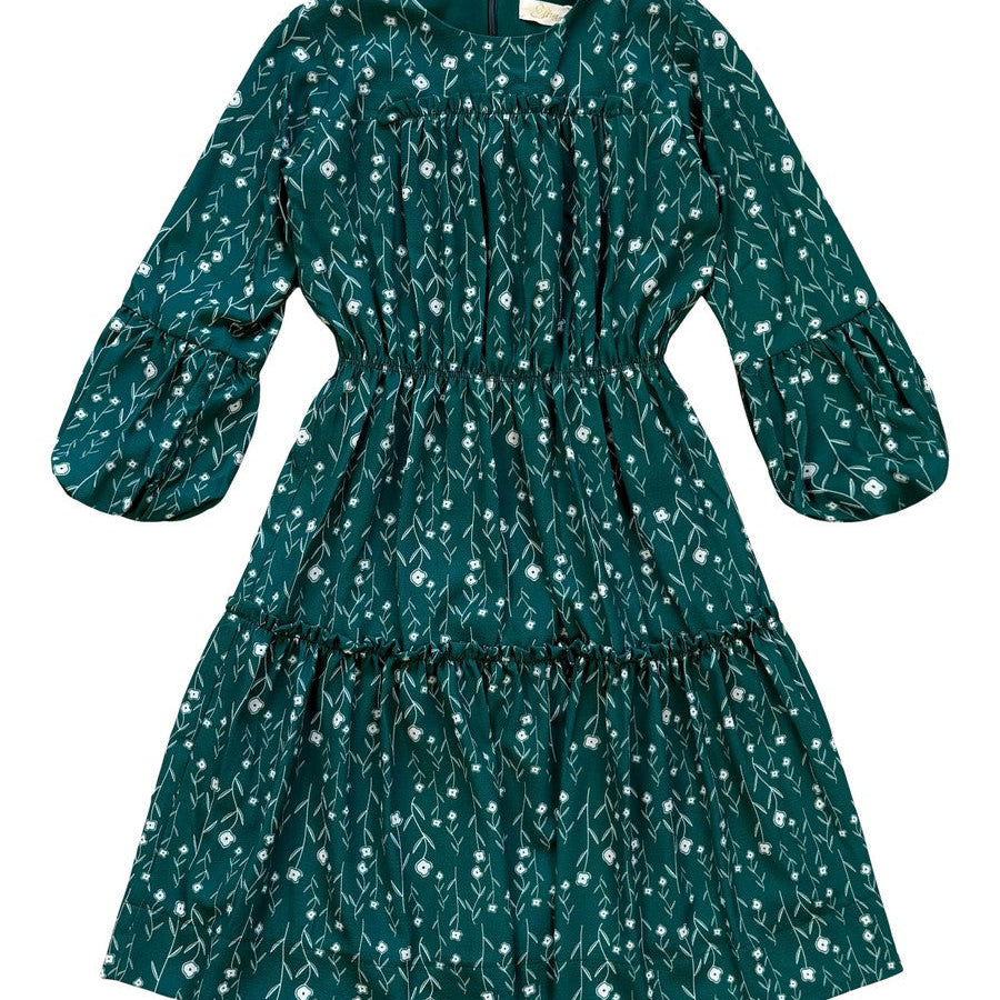Alitsa Green Floral Dress