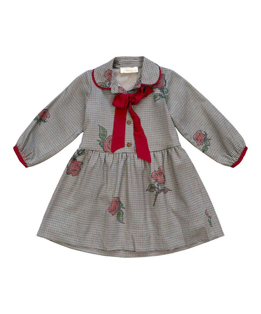 Alitsa Houndstooth Flower Dress