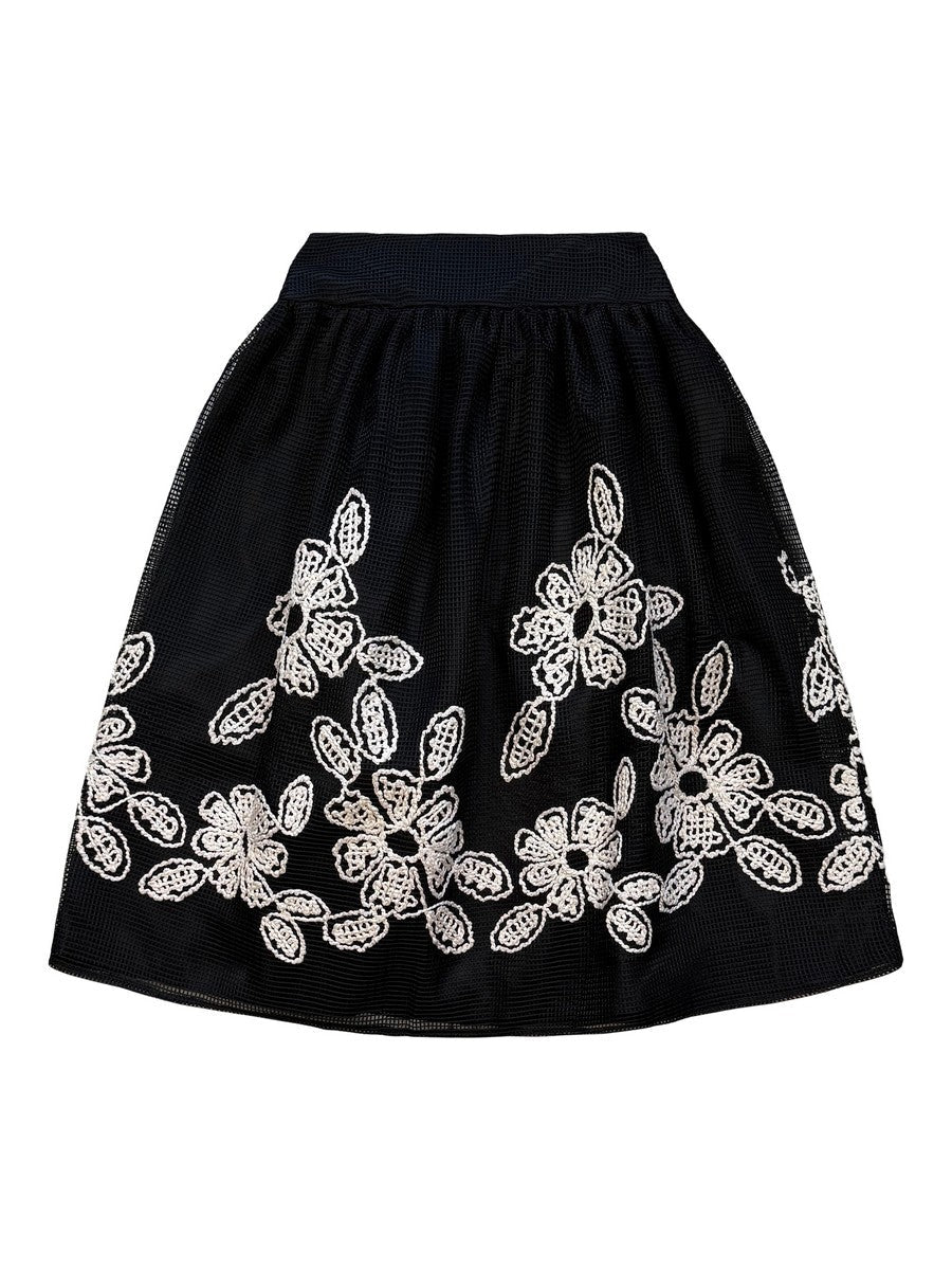 Alitsa Black Mesh Skirt