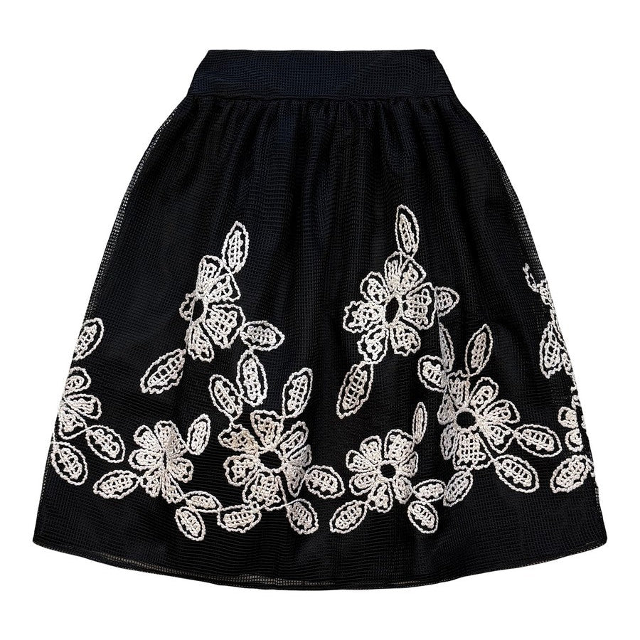 Alitsa Black Mesh Skirt