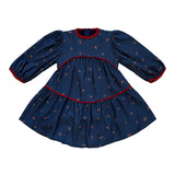 Alitsa Navy/Red Floral Dress