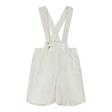 Carmina Ivory Velvet Overalls