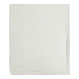 Carmina Ivory Chevron Knit Blanket