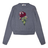 Hev Black Marled Rose Scribble Sweater