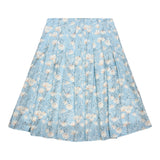 Alitsa Blue Floral Pleated Skirt