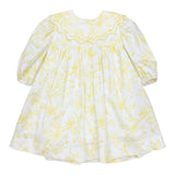 Noma Yellow Toile Print Large Collar Dress