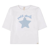 Minimoi White Petit Etoile Star 3/4 Sleeve Tee