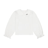 Retrokid White Embroidered Collar Ida T-Shirt