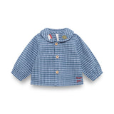 Birinit Petit Indigo Gingham Peter Pan Shirt