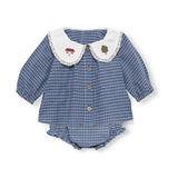 Birinit Petit Indigo Gingham Set
