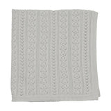 Bee & Dee Dusty Blue Intricate Blanket