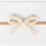 Adora Baby Ivory Mini Crochet Bow Headband