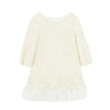 Angel Face Snowdrop Boucle Sequin Jeanette Dress