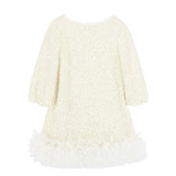 Angel Face Snowdrop Boucle Sequin Jeanette Dress