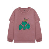 Jelly Mallow Indi Purple Broccoli Layered T-Shirt
