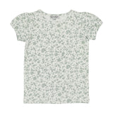 Kin Kin Floral Green Girls Floral T-shirt