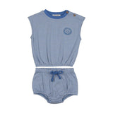 Kin Kin Blue Striped Bloomer Set