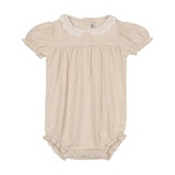Kin Kin Natural Ruffled Collar Romper