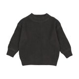 Kin and Kin Grey Fisherman Ribbed Sweater