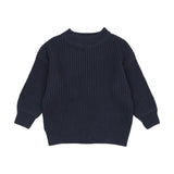 Kin and Kin Navy Fisherman Ribbed Sweater