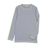 Kin Kin Powder Blue & Neon Green Thread Full Sleeve T-Shirt