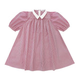 Parni Pink Stripe Collar Dress