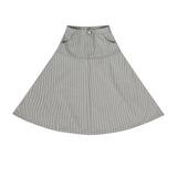 Parni Blue Striped Denim Teen Skirt