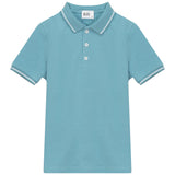 Kix Aqua Printed Ribbon Polo
