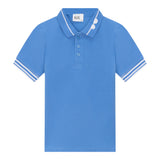 Kix Blue Embroidered Detail Pique Polo