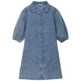 Kix Denim Embroidered Dress
