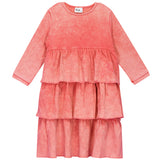 Kix Washed Orange Layered Dress