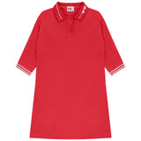 Kix Raspberry Embroidered Detail Pique Dress
