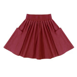 Little Parni Burgundy Taffeta Skirt