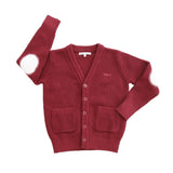 Parni Burgundy Patch Cardigan