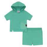 Kix Summer Green Hooded Set