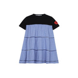 Parni Royal Blue Varsity Tiered Dress