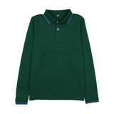 Bopop Green Stripe Long Sleeve Polo