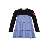 Parni Royal Blue Varsity Tiered Dress