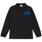 Kix Black Corduroy Pocket Flap Polo