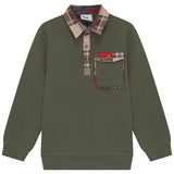 Kix Green Plaid Detail Polo