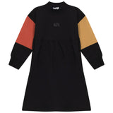 Kix Black/Rust Colorblock Dress