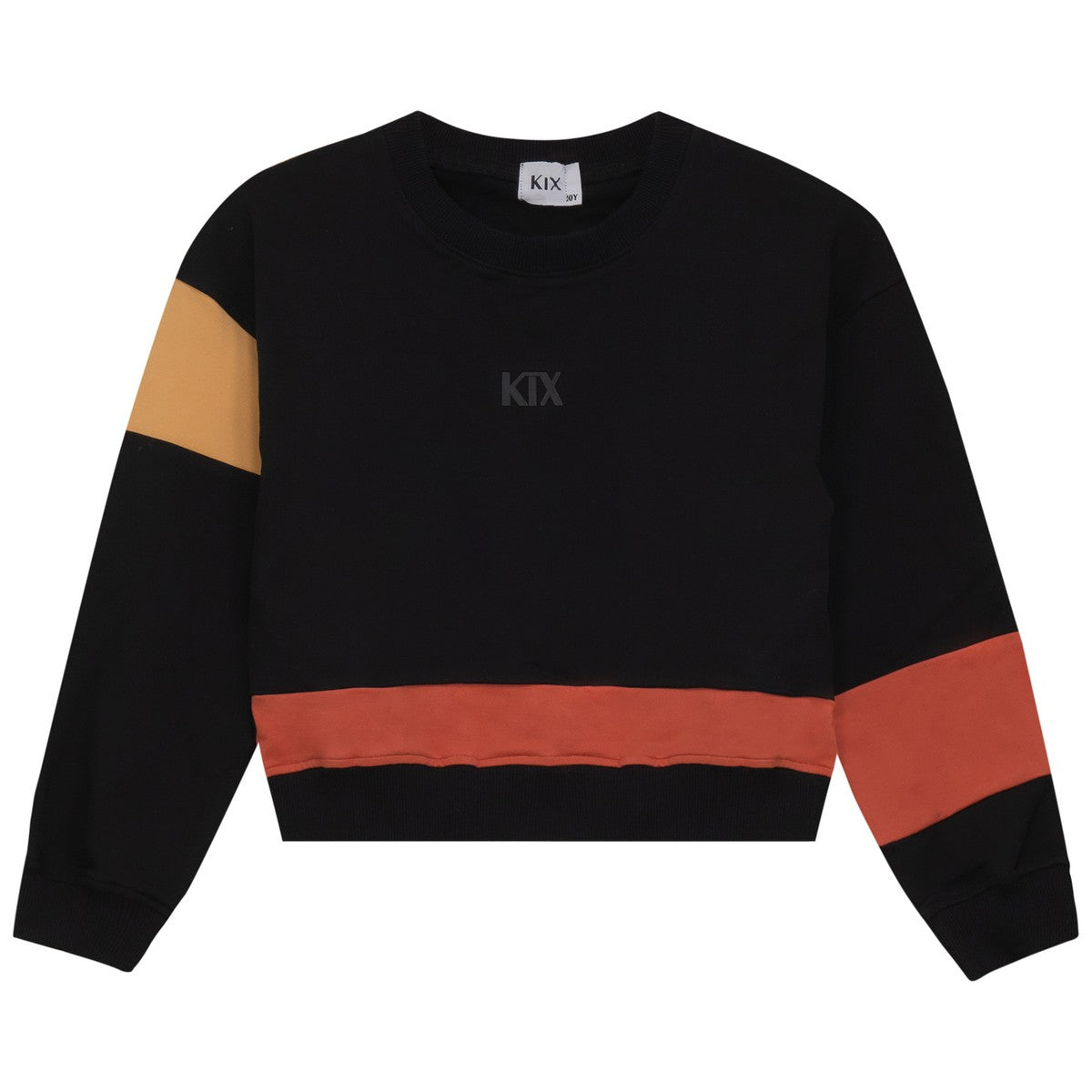Kix Black/Rust Colorblock Sweatshirt – Young Timers Boutique